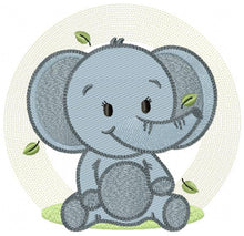 Load image into Gallery viewer, Elephant embroidery designs - Animal embroidery design machine embroidery pattern - Baby boy embroidery file - kid embroidery Towel pillow
