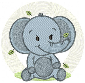 Elephant embroidery designs - Animal embroidery design machine embroidery pattern - Baby boy embroidery file - kid embroidery Towel pillow