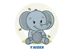 Elephant embroidery designs - Animal embroidery design machine embroidery pattern - Baby boy embroidery file - kid embroidery Towel pillow