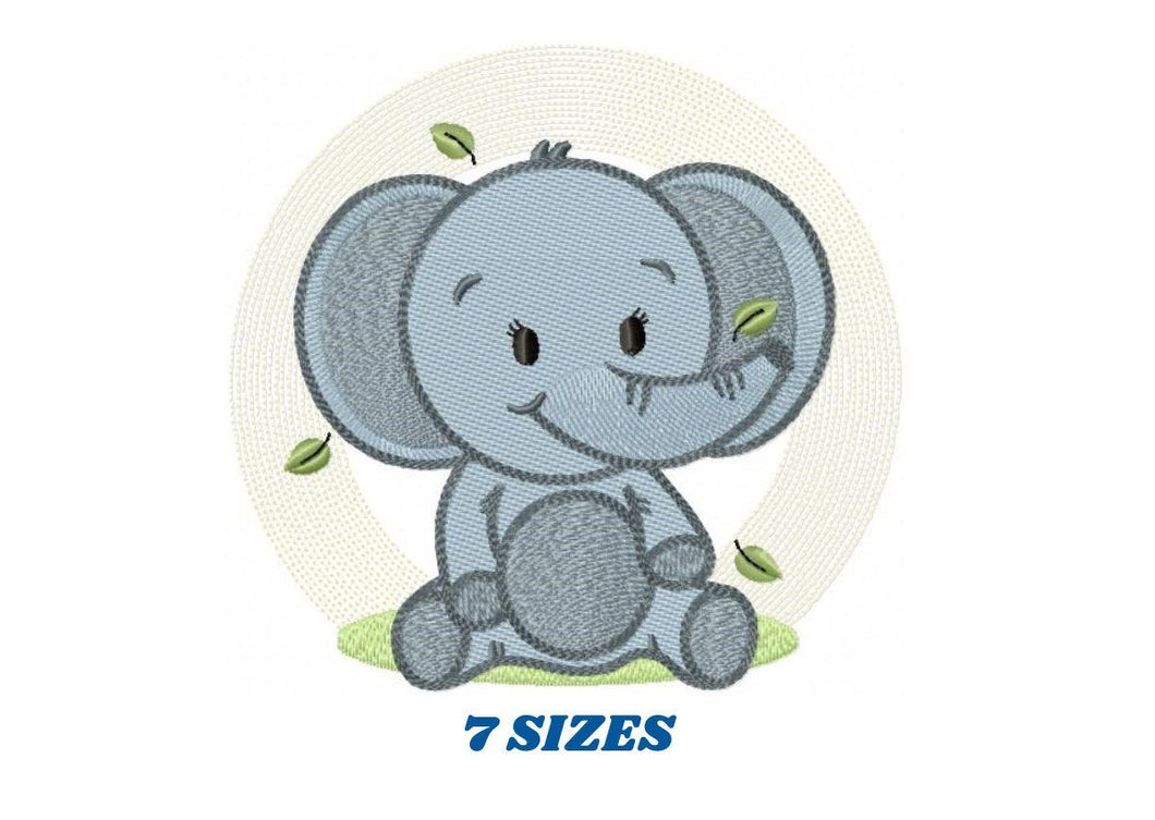 Elephant embroidery designs - Animal embroidery design machine embroidery pattern - Baby boy embroidery file - kid embroidery Towel pillow