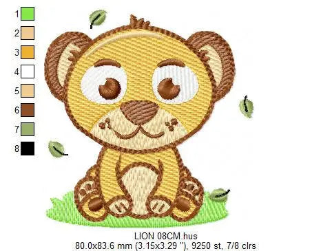 Lioness embroidery designs - Safari embroidery design machine embroidery pattern - Baby boy embroidery file - Lion king embroidery download Marcia Embroidery