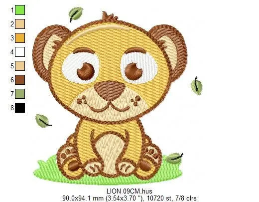 Lioness embroidery designs - Safari embroidery design machine embroidery pattern - Baby boy embroidery file - Lion king embroidery download Marcia Embroidery
