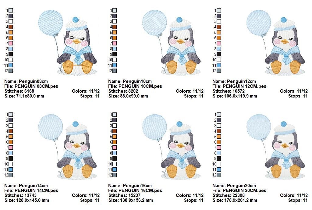 Penguin embroidery design - Animal embroidery designs machine embroidery pattern - Baby boy embroidery file - instant download Winter Cold