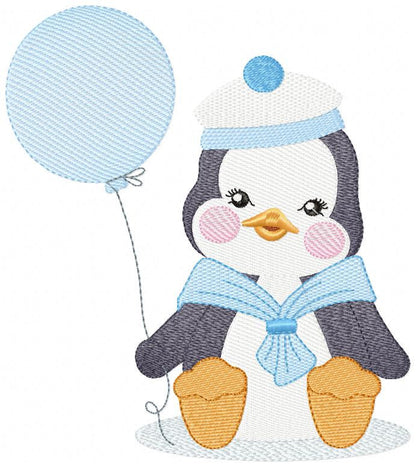 Penguin embroidery design - Animal embroidery designs machine embroidery pattern - Baby boy embroidery file - instant download Winter Cold
