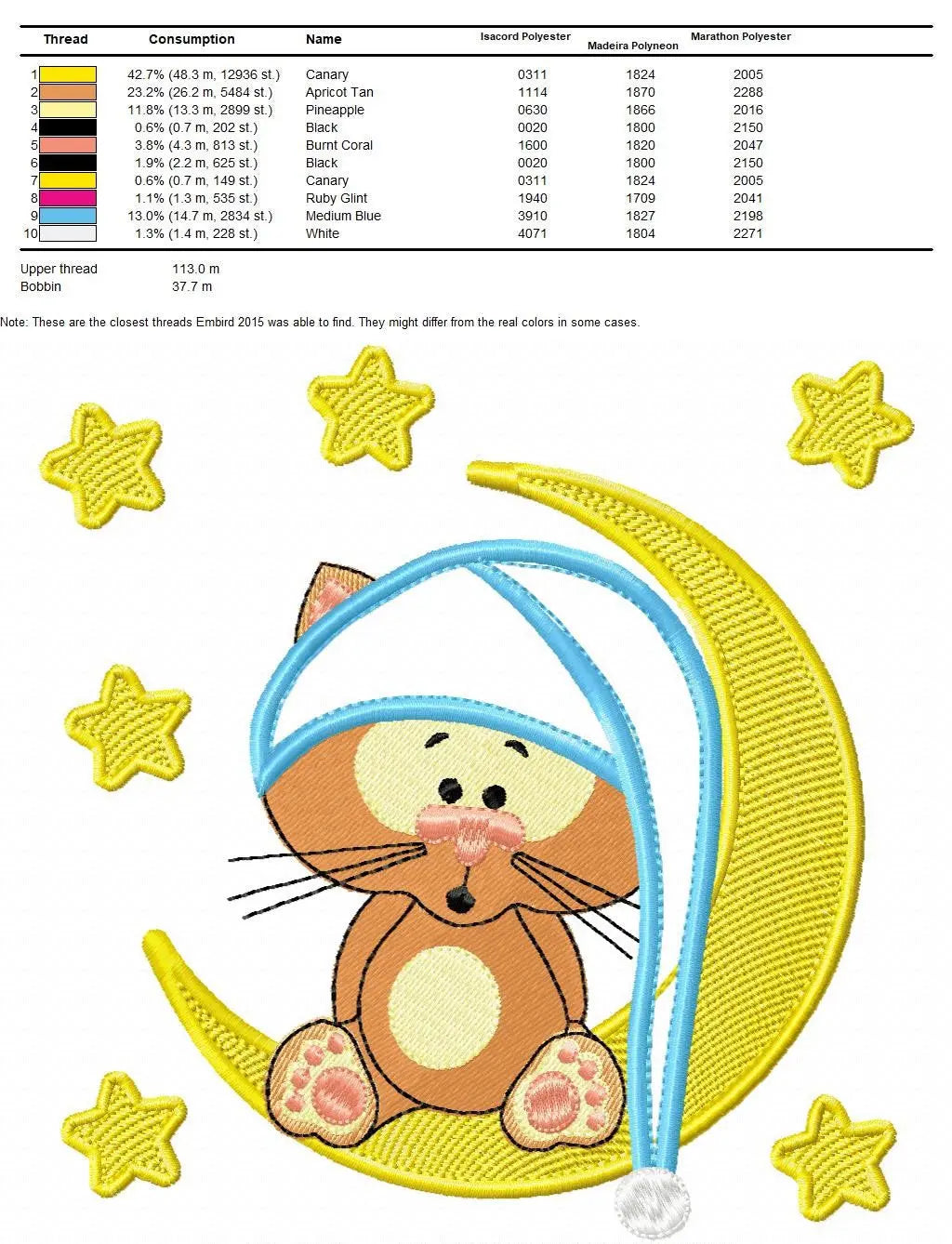 Cat embroidery designs - Moon embroidery design machine embroidery pattern - Cat applique design - Baby boy embroidery file digital file Marcia Embroidery
