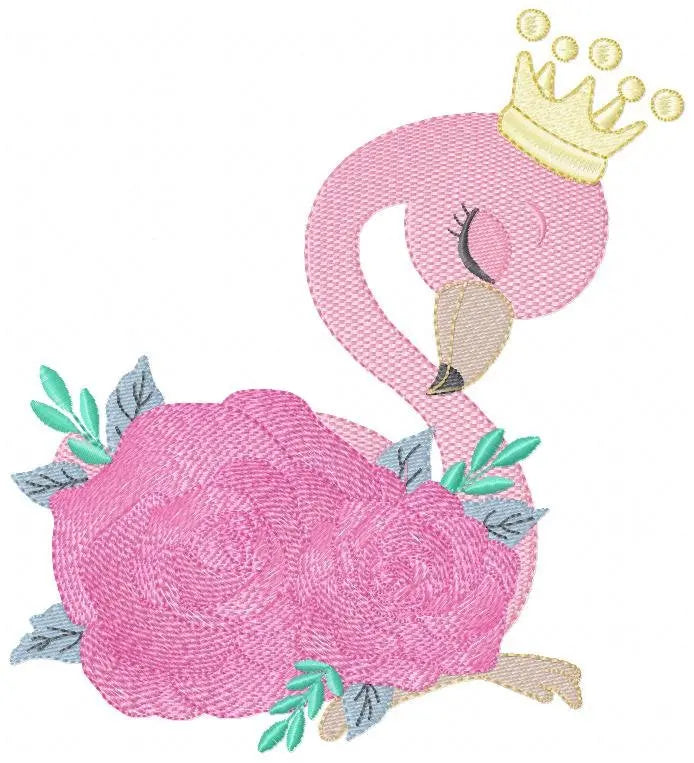 Flamingo embroidery designs - Bird embroidery design machine embroidery pattern - instant download - baby girl embroidery file pink flamingo Marcia Embroidery