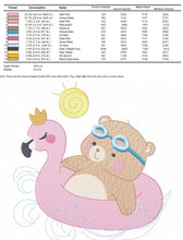 Carica l&#39;immagine nel visualizzatore di Gallery, Bear with floater embroidery designs - Bear embroidery design machine embroidery pattern - Baby boy embroidery file - instant download Beach
