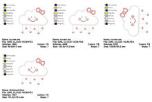 Carica l&#39;immagine nel visualizzatore di Gallery, Baby Cloud embroidery design - Baby girl embroidery design machine embroidery pattern - kid embroidery file - cloud applique design download
