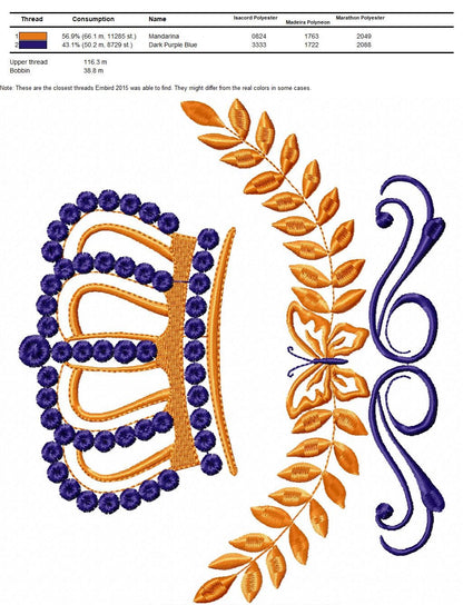 Crown embroidery designs - Laurel Wreath with Crown embroidery design machine embroidery pattern - baby boy embroidery file crown design