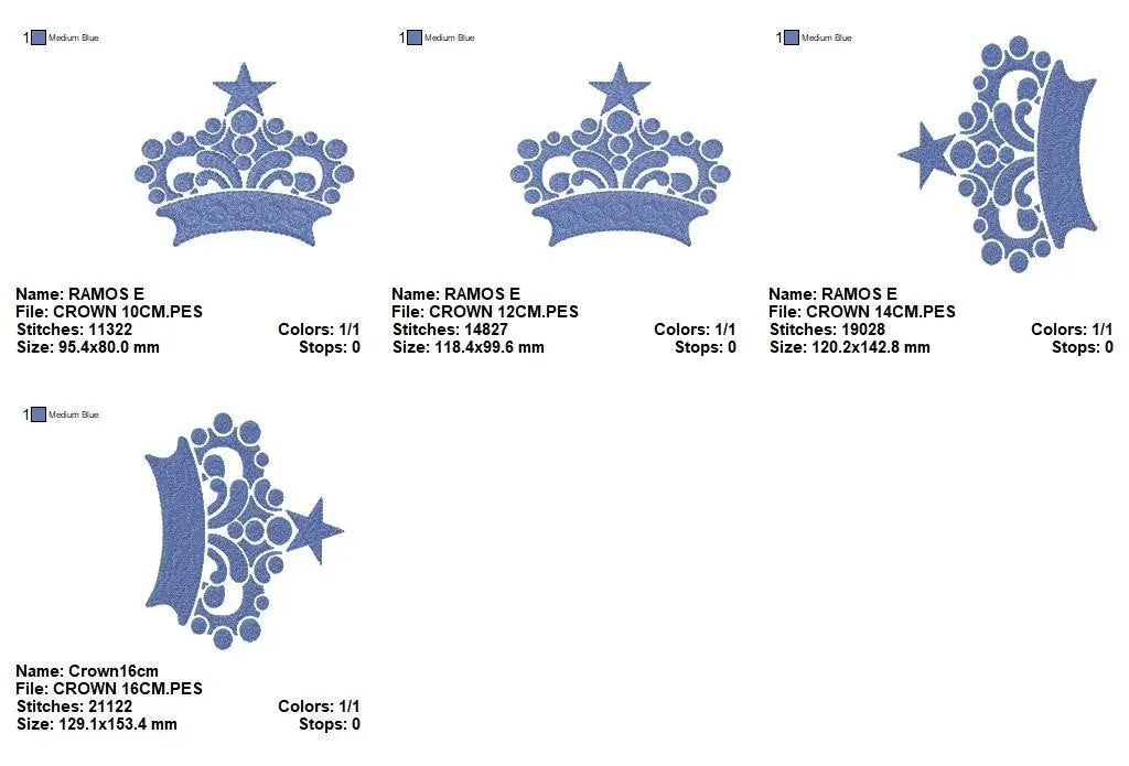 Crown embroidery designs - King crown embroidery design machine embroidery pattern - Prince Crown design - princess queen instant download Marcia Embroidery