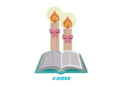 Bible embroidery designs - Candle embroidery design machine embroidery pattern - Catholic embroidery file - Grape Bread Wheat Eucharist Marcia Embroidery