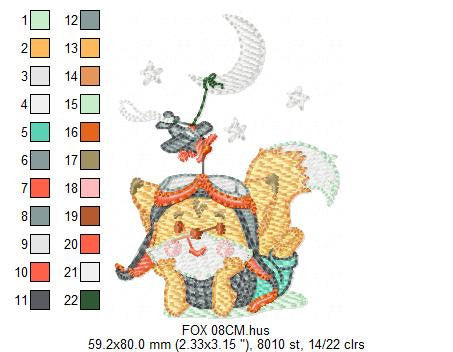 Red Fox embroidery designs - Woodland animals embroidery design machine embroidery pattern - baby boy embroidery file - instant download