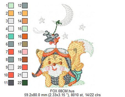 Red Fox embroidery designs - Woodland animals embroidery design machine embroidery pattern - baby boy embroidery file - instant download