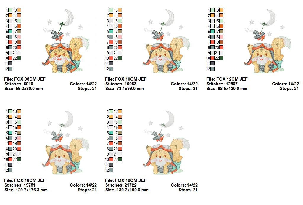 Red Fox embroidery designs - Woodland animals embroidery design machine embroidery pattern - baby boy embroidery file - instant download