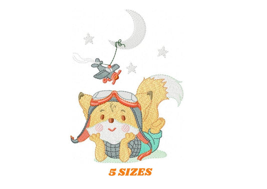 Red Fox embroidery designs - Woodland animals embroidery design machine embroidery pattern - baby boy embroidery file - instant download