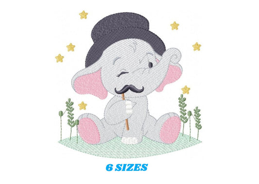 Elephant embroidery designs - Animal embroidery design machine embroidery pattern - Baby Boy embroidery file - kid embroidery Towel pillow