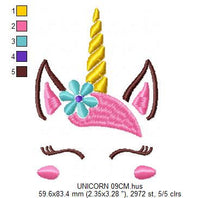 Laden Sie das Bild in den Galerie-Viewer, Unicorn embroidery designs - Baby Girl embroidery design machine embroidery pattern - Unicorns embroidery file - newborn towel blanket pes
