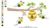 Charger l&#39;image dans la galerie, Bee embroidery design - Beehive embroidery designs machine embroidery pattern - Kitchen embroidery file - bee hive embroidery beekeeping
