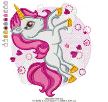 Charger l&#39;image dans la galerie, Unicorn embroidery designs - Baby Girl embroidery design machine embroidery pattern - Unicorns embroidery file - Fairy tale magical Fantasy
