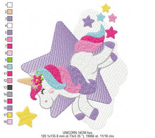 Carica l&#39;immagine nel visualizzatore di Gallery, Unicorn embroidery designs - Baby girl embroidery design machine embroidery pattern - Unicorns design instant download embroidery newborn
