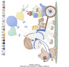 Cargar imagen en el visor de la galería, Horse embroidery design - Baby Boy embroidery designs machine embroidery pattern - Dog embroidery file Cat embroidery - instant download
