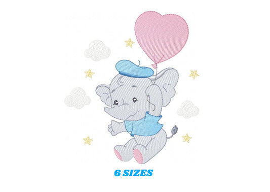 Elephant embroidery designs - Animal embroidery design machine embroidery pattern - Baby boy embroidery file - kid embroidery download
