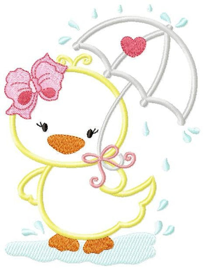 Duck embroidery design - Animal embroidery designs machine embroidery pattern - boy embroidery file - baby girl embroidery duck applique