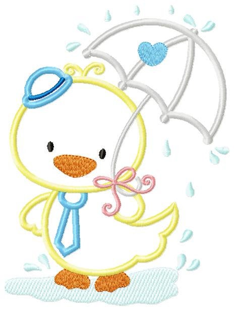 Duck embroidery design - Animal embroidery designs machine embroidery pattern - boy embroidery file - baby girl embroidery duck applique
