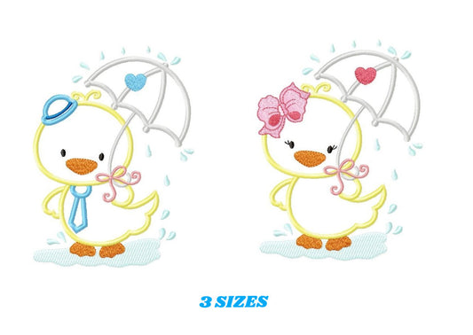 Duck embroidery design - Animal embroidery designs machine embroidery pattern - boy embroidery file - baby girl embroidery duck applique