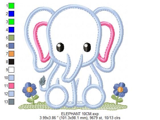 Elephant embroidery designs - Animal embroidery design machine embroidery pattern - Baby boy embroidery file - elephant applique design