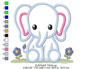 Elephant embroidery designs - Animal embroidery design machine embroidery pattern - Baby boy embroidery file - elephant applique design