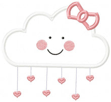 Carica l&#39;immagine nel visualizzatore di Gallery, Baby Cloud embroidery design - Baby girl embroidery design machine embroidery pattern - kid embroidery file - cloud applique design download
