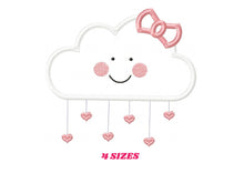 Carica l&#39;immagine nel visualizzatore di Gallery, Baby Cloud embroidery design - Baby girl embroidery design machine embroidery pattern - kid embroidery file - cloud applique design download
