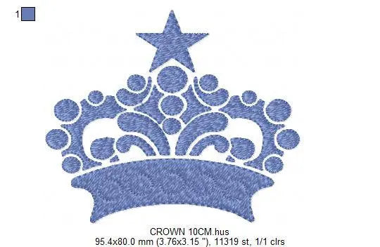 Crown embroidery designs - King crown embroidery design machine embroidery pattern - Prince Crown design - princess queen instant download Marcia Embroidery