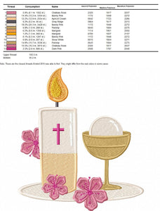 Eucharist embroidery designs - Communion embroidery design machine embroidery pattern - Catholic embroidery file - Grape Bread Wheat church