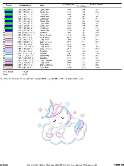 Unicorn embroidery designs - Baby Girl embroidery design machine embroidery pattern - Magical embroidery instant download - unicorn applique Marcia Embroidery