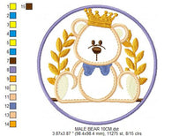 Carica l&#39;immagine nel visualizzatore di Gallery, Teddy Bear embroidery designs - Baby girl embroidery design machine embroidery pattern - boy embroidery file - Bear applique design Frame
