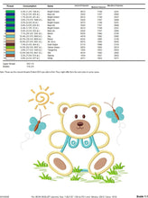 Cargar imagen en el visor de la galería, Bear with butterflies embroidery designs - Teddy Bear embroidery design machine embroidery pattern - Bear applique design - instant download
