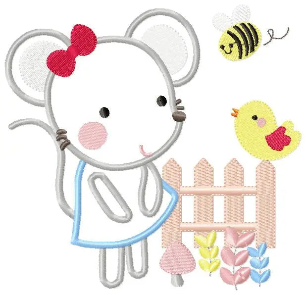 Mouse embroidery design - Rat embroidery designs machine embroidery pattern - Animal embroidery file - children embroidery mouse design Marcia Embroidery