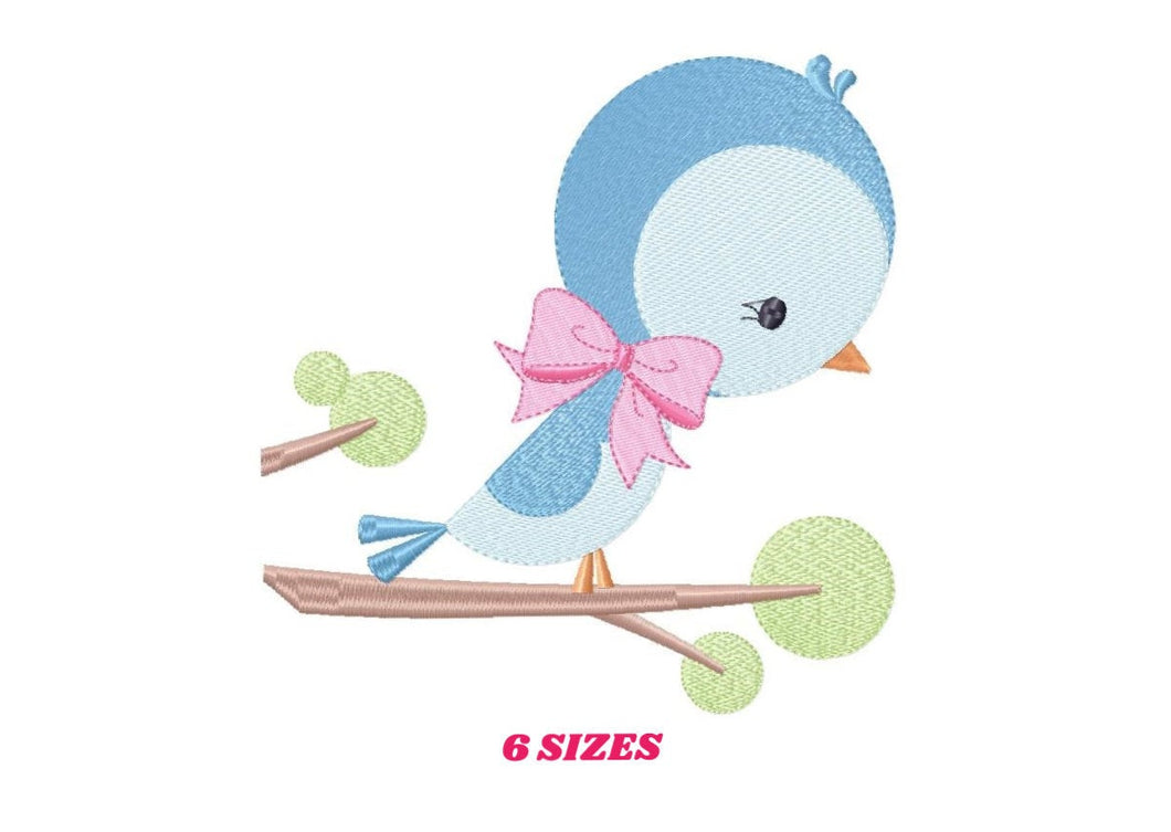 Bird embroidery designs - Baby girl embroidery design machine embroidery pattern - instant download - Nursery embroidery file digital file