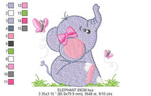 Load image into Gallery viewer, Elephant embroidery designs - Animal embroidery design machine embroidery pattern - Baby girl embroidery file - kid embroidery Towel pillow
