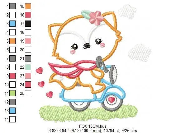 Red Fox embroidery designs - Woodland animals embroidery design machine embroidery pattern - Baby girl embroidery file - instant download Marcia Embroidery