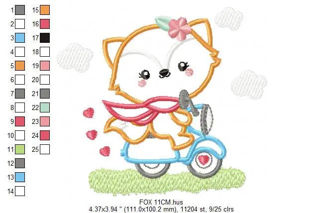 Red Fox embroidery designs - Woodland animals embroidery design machine embroidery pattern - Baby girl embroidery file - instant download Marcia Embroidery