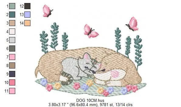 Dogs embroidery designs - Cat embroidery design machine embroidery pattern - Puppy embroidery file -  Baby boy embroidery instant download Marcia Embroidery