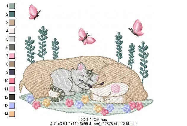 Dogs embroidery designs - Cat embroidery design machine embroidery pattern - Puppy embroidery file -  Baby boy embroidery instant download Marcia Embroidery