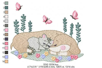 Dogs embroidery designs - Cat embroidery design machine embroidery pattern - Puppy embroidery file -  Baby boy embroidery instant download Marcia Embroidery