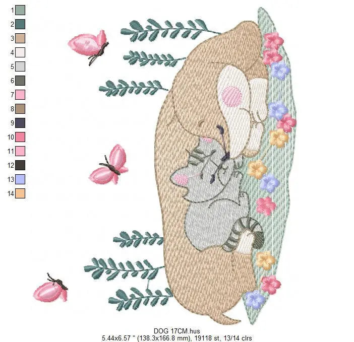 Dogs embroidery designs - Cat embroidery design machine embroidery pattern - Puppy embroidery file -  Baby boy embroidery instant download Marcia Embroidery