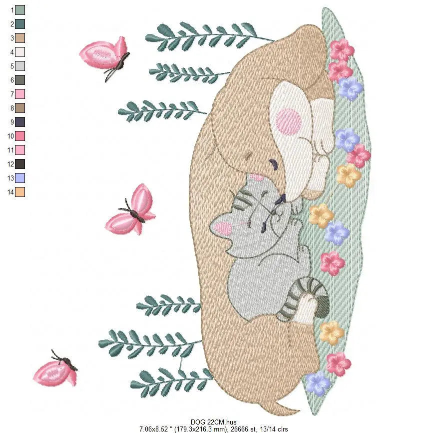 Dogs embroidery designs - Cat embroidery design machine embroidery pattern - Puppy embroidery file -  Baby boy embroidery instant download Marcia Embroidery
