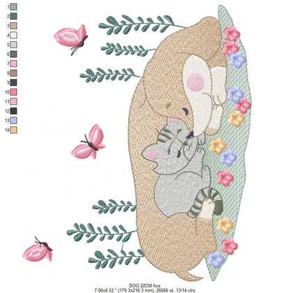Dogs embroidery designs - Cat embroidery design machine embroidery pattern - Puppy embroidery file -  Baby boy embroidery instant download Marcia Embroidery