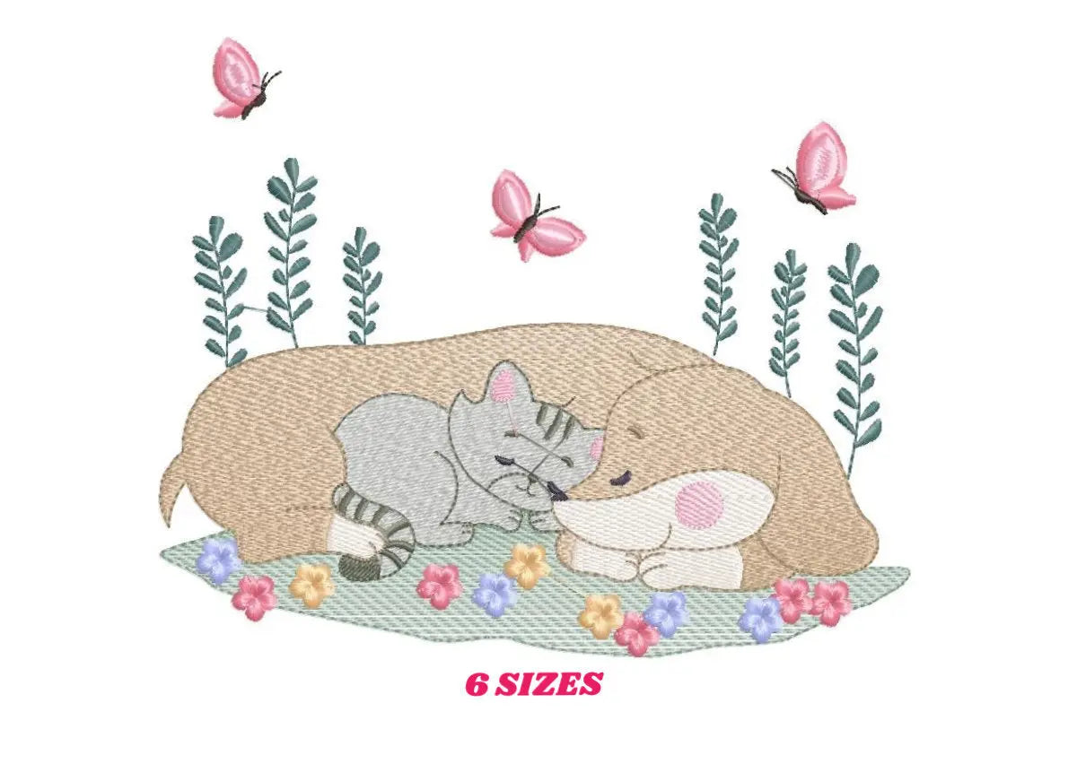 Dogs embroidery designs - Cat embroidery design machine embroidery pattern - Puppy embroidery file -  Baby boy embroidery instant download Marcia Embroidery